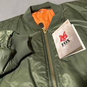 Fox MA-1 Flight Jacket Mens 2XL Sage Reversible Packable Military 210D NEW